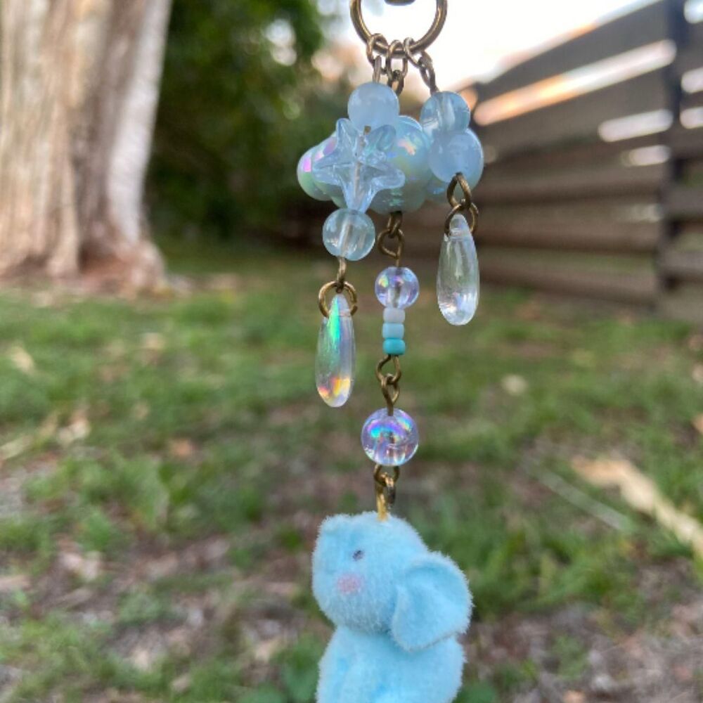Elephant Raindrop Keychain